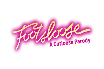 Logo with text 'Footloose: A Cutloose Parody' in pink and yellow.