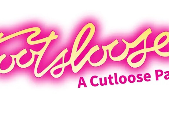 Logo with 'Footloose' in pink and 'A Cutloose Parody' below in smaller text.
